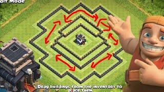 Best war base Townhall 9  Anti 2 star Th9 best base farming coc base  hybrid base