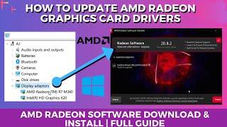 How to Update AMD Radeon Graphics Card Drivers  AMD Radeon Software Download & Install  Full Guide