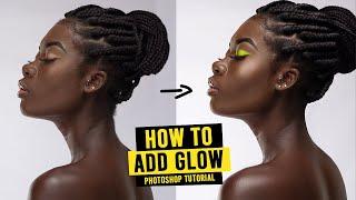 How to make SKIN GLOW and Add SHINE in Photoshop  DODGE and BURN Tutorial