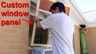 Window AC into casement window Making it fit