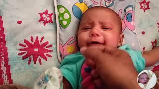 Two Months Old Newborn Hungry Baby Crying And Waiting For Milk  Baby Crying  Newborn Baby Feeding