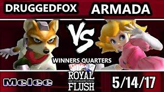 Royal Flush SSBM - Armada Peach vs. DruggedFox Fox - Smash Melee WQ