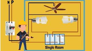 single room electrical wiring diagram  electrical switch board wiring