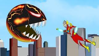 EVOLUTION of PAC-MAN vs Ultraman - Godzilla Size Comparison P1