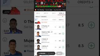 BAR vs JAM Dream 11 Prediction  BAR vs JAM Dream 11 Team  CPL 2022 #shorts