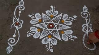 simple and easy rangoli design 3*2dots small beautiful kolam daily muggulu Anusworld