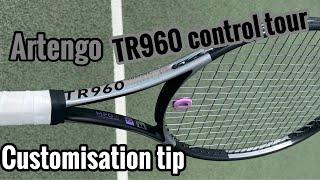 Artengo TR960 control tour tennis racket  racquet customisation tip