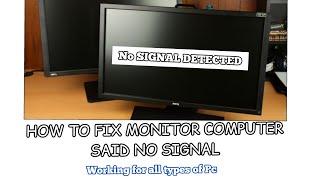 Solve Monitor no signal from CPU and power button keep Flashing no display