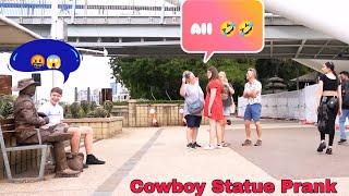 Cowboy Statue Prank With Public Amazing  Reactions  2023 New Cowboy Prank 