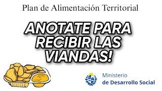 VIANDAS PARA PERSONAS VULNERABLES Plan de alimentación territorial