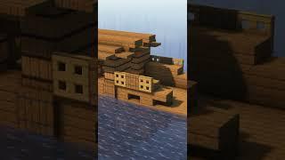 Minecraft boat house #asmr #asmrvideo #minecraftshorts #minecraftstarterhouse #minecraft