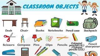 Things in the Classroom  Classroom Objects Vocabulary Words List