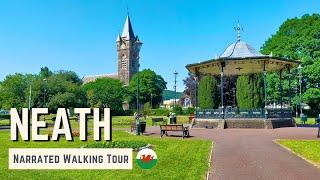 NEATH Wales  4K Narrated Walking Tour  Lets Walk 2023