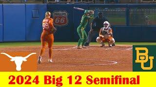 Baylor vs Texas Softball Game Highlights 2024 Big 12 Tournament Semifinal