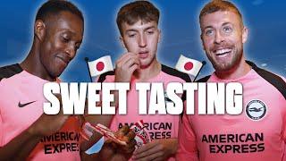 Brighton Players Try Japanese Sweets 