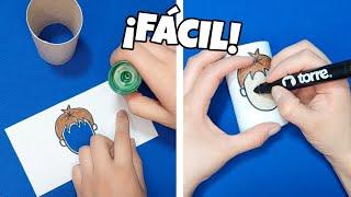 Manualidad rápida con rollo de papel higiénico - Actividad para aprender las emociones