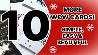 10 WOW Christmas Cards EASY & SIMPLE but beautiful 