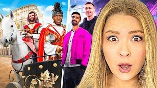 Americans React To SIDEMEN $100000 ANCIENT VS FUTURISTIC HOLIDAY