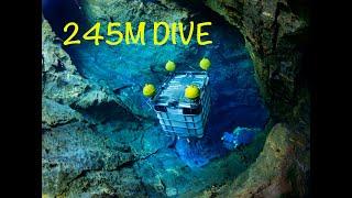 245m Cave Dive in the Pearse Resurgence New Zealand