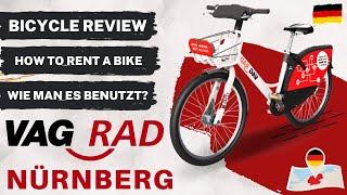 How to use VAG RAD bicycle  VAG RAD Rückblick 2024  vag rad nürnberg   Rent a bicycle in germany