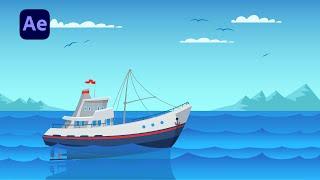 How to create Boat Animation with in After Effects Tutorial No Plugin