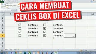 Cara Membuat Kotak Centang di Excel  Ceklis  Check Box 