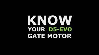 Know Your D5-Evo Sliding Gate Motor - Battery Driven