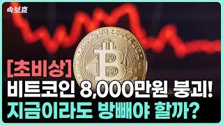 속보효 초비상 비트코인 8000만원 붕괴 이게 무슨 일이야