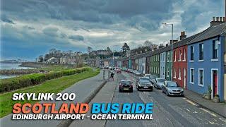 50-min Scotland double-decker bus ride from Edinburgh Airport to Ocean Terminal - Skylink 200 Bus
