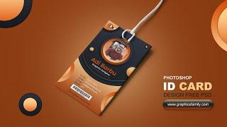 Professional Id Card Design in Adobe Photoshop  How to Make Company Id Card