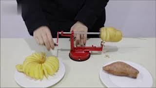 Manual Spiral Potato Slicer Metal Rotate Vegetable Fruit Tools Kitchen Tool