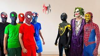 PRO 5 COLORFUL SUPER SPIDER-MAN TEAM  Who Is THE REAL HERO ??  Live Action 