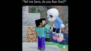 Block man asked funny skeleton man a question