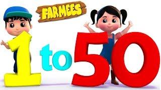 1 to 50 numbers song  Big Number Song For Children by Farmees