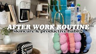 NEW PRODUCTIVE NIGHT ROUTINE  5-9 after work skincare routine neutral decor ideas
