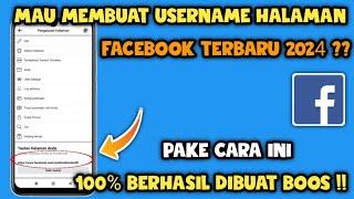 Cara membuat Username halaman facebook 2024  Cara buat nama pengguna fb