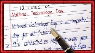 10 lines on national technology day  Essay on national technology day in english