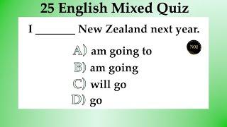 25 English Mixed Quiz  Grammar Exercise  Test your English  No.1 Quality English