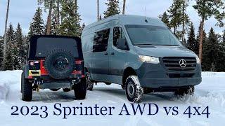 2023 Mercedes Sprinter testing the All Wheel Drive 4MATIC system. Driver experience review