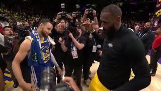 LeBron & Steph share a moment after Lakers advance to the Western Conference Finals