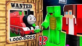 Why Creepy Multi Thomas Train is WANTED ? Mikey and JJ Escape Horror Thomas - in Minecraft Maizen