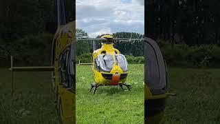 ADAC Hubschrauber startet mit dem Notarzt  Ganz nahe Aufnahme Link unten ⬇️