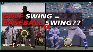 Is Tiger Woods Golf Swing Actually a BASEBALL Swing???