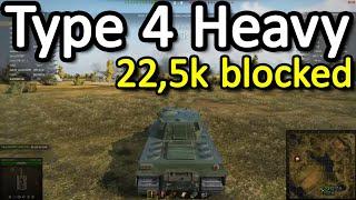 Type 4 Heavy 225k damage blocked on Malinowka - World of Tanks