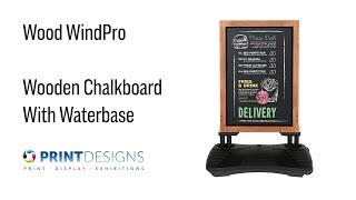 Wood WindPro   Wooden Magnetic Chalkboard With Water Base