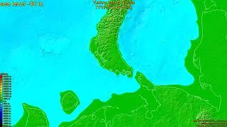 Yuzhny Island Russia sea level rise -135 - 65 m