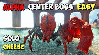 EASY The Center SOLO boss Fight on ALPHA  ARK Survival Ascended