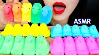 ASMR *GOOEY* Peeps Marshmallows Chicks 핍스 마시멜로우 먹방 咀嚼音 マシュマロ NO TALKING EATING SOUNDS