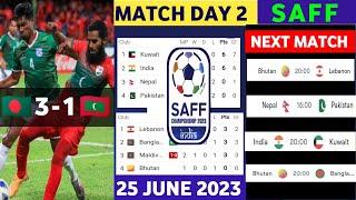 SAFF Championship 2023 point Table Match Results & Standings - saff next match schedule .