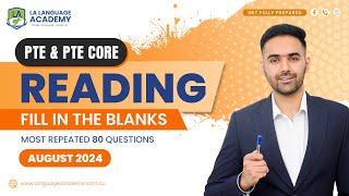 Reading Fill in the Blanks  PTE & PTE Core  August 2024  Real Exam Questions  Language Academy